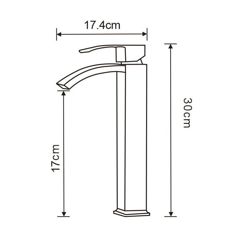 Mexen Libra vysoká umývadlová batéria, čierna - 745110-70