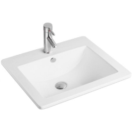 Mexen Lora vstavané umývadlo do dosky 53 x 46 cm, biele - 25365300