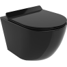 Mexen Lena wc misa Rimless s doskou s pomalým zatváraním slim, duroplast, čierny lesk - 30224070