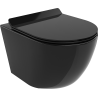 Mexen Lena WC misa Rimless s doskou so spomaleným pádom slim, duroplast, čierny lesk - 30224070