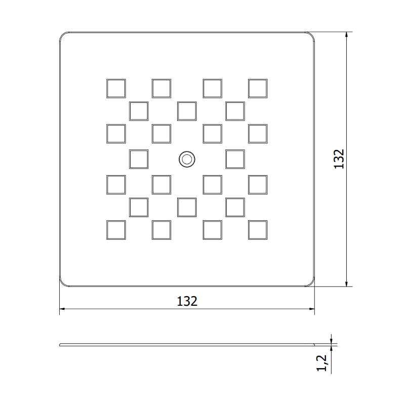 Mexen Stone+ kryt na sprchovú vaničku, inox - 44910001