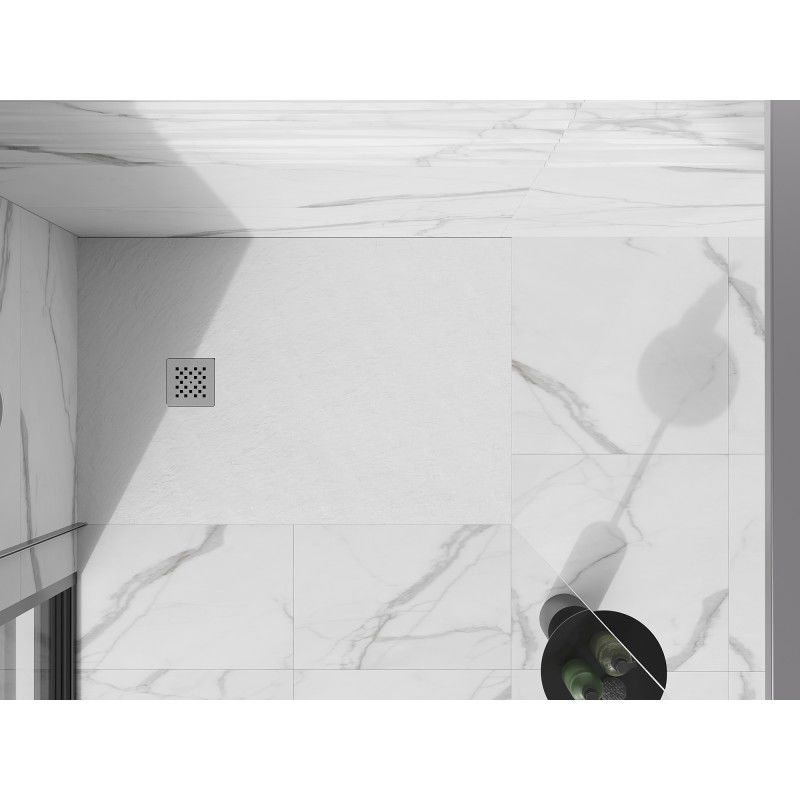 Mexen Stone+ kryt na sprchovú vaničku, inox - 44910001