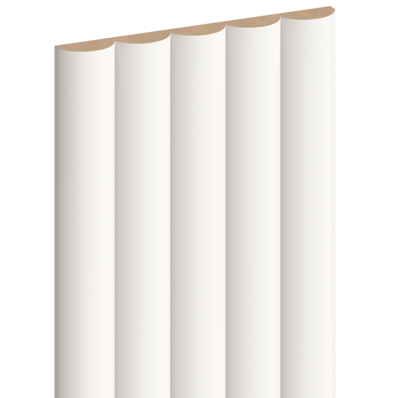 Mexen Strio 02 stenové lamely ryhované 280 x 14,5 cm (2ks), biela - S120-280-02-301