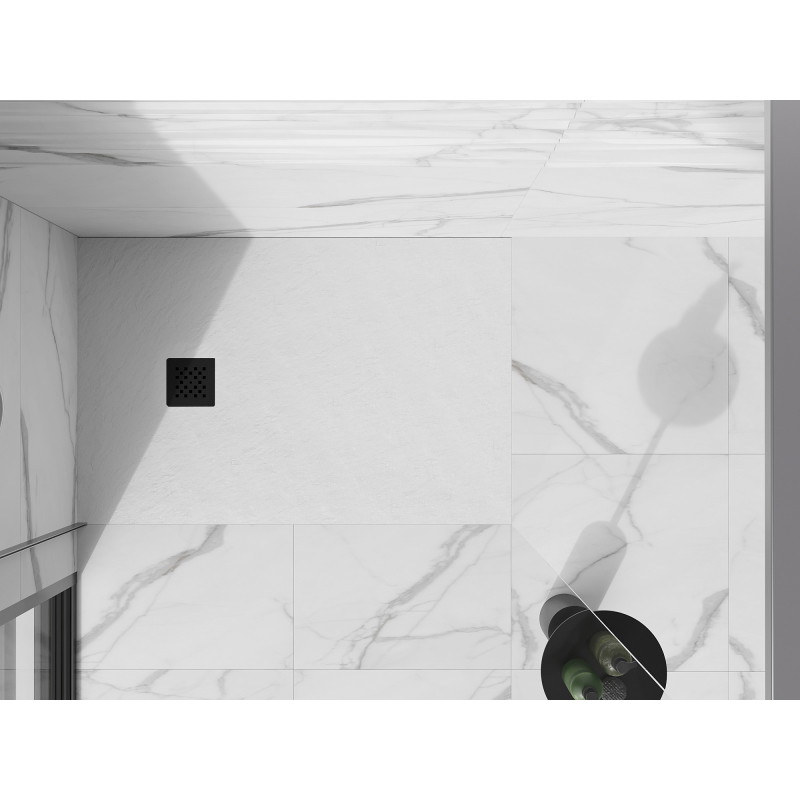 Mexen Stone+ prekrytie na sprchový kút, čierne - 44910070