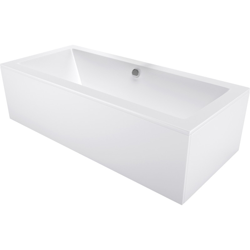 Mexen Cube obdĺžniková vaňa 170 x 75 cm s krytom, biela - 55051707500X