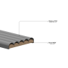 Mexen Strio 02 ryhované stenové lamely 280 x 14,5 cm (2 kusy), šalvia - S120-280-02-310