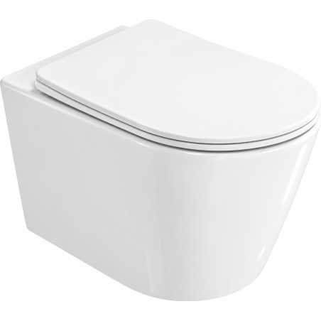 Mexen Rico 2.0 misa wc Rimless Tornado so sedadlom so spomaľovacím zatváraním slim, duroplast, biely lesk - 3072L4000T