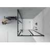 Mexen Rio štvorcový sprchový kút 80 x 80 cm, transparentný, čierny + vanička, biela - 860-080-080-70-00-4510