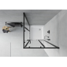 Mexen Rio štvorcový sprchovací kút 90 x 90 cm, transparentný, čierny + sprchová vanička, biela - 860-090-090-70-00-4510