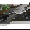 Mexen Tomas granitový dvojkomorový drez 800 x 500 mm, Čierna/Zlatá metalíza, Sifón Zlatá - 6516802000-75-G