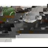 Mexen Tomas granitový dvojkomorový drez 800 x 500 mm, Čierna, Sifón Zlatá - 6516802000-77-G