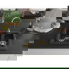 Mexen Carlos granitový 1,5-komorový drez 582 x 475 mm, Čierna/Strieborná metalíza, Sifón Zlatá - 6518581500-73-G