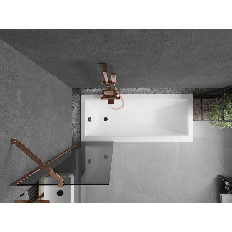 Mexen Next sprchová zástenka 1-krídlová 50 x 150 cm, grafit, ružové zlato - 895-050-000-00-40-60