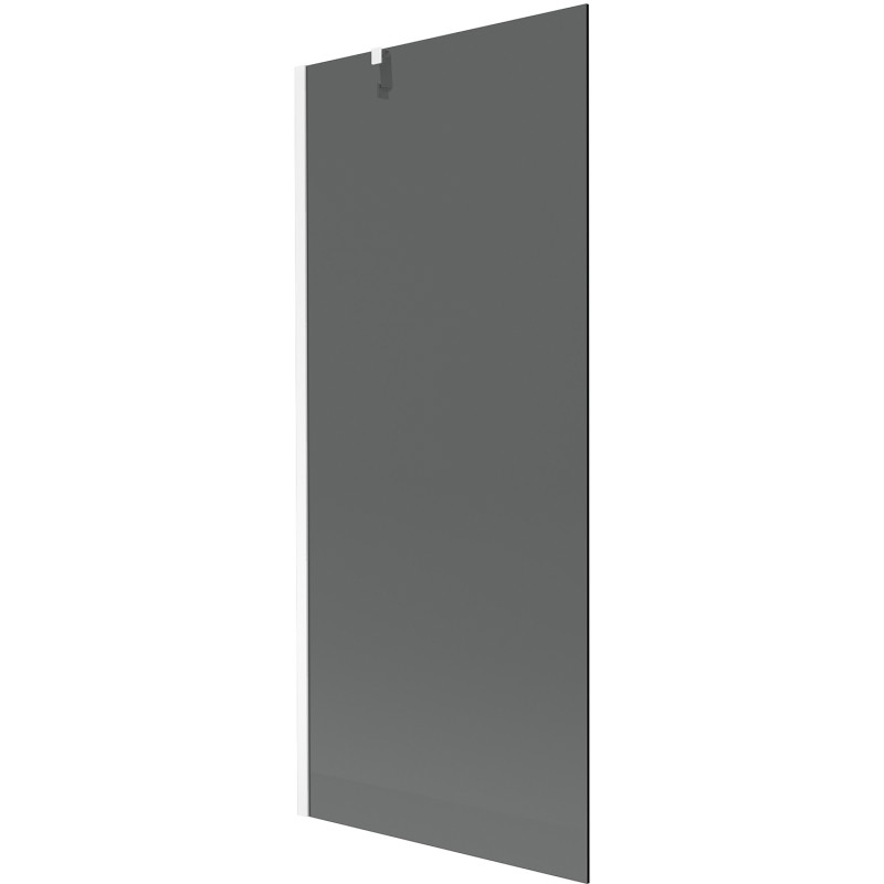 Mexen Next vaňová zástenna 1-krídlová 80 x 150 cm, grafitová, biela - 895-080-000-00-40-20