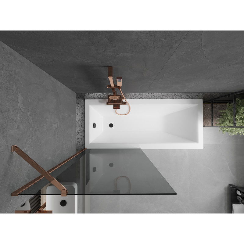 Mexen Next sprchová stena 1-krídlová 80 x 150 cm, grafitová, ružové zlato - 895-080-000-00-40-60