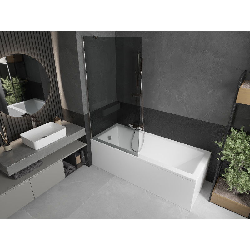 Mexen Next sprchový panel 1-krídlový 90 x 150 cm, grafit, chróm - 895-090-000-00-40-01