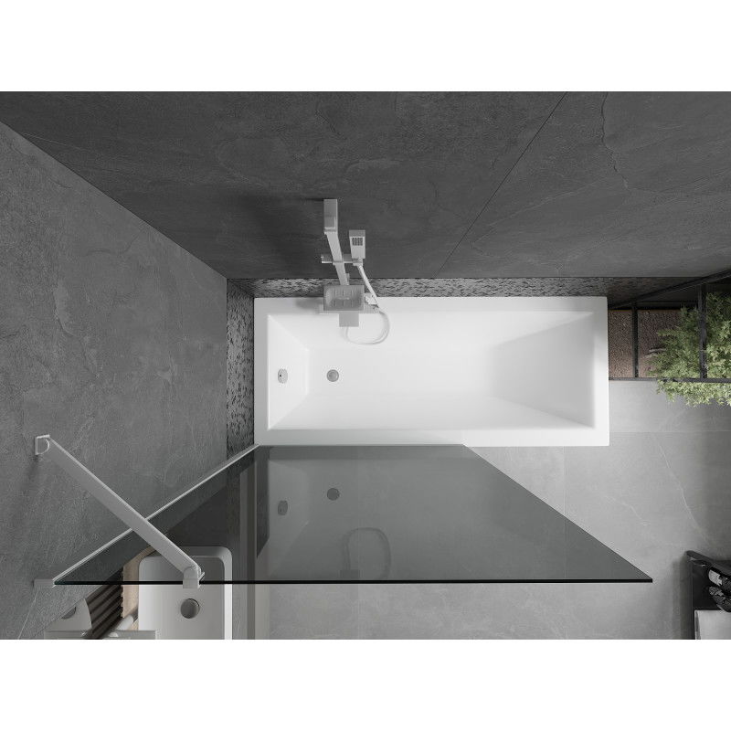 Mexen Next sprchová zástenna s jedným krídlom 100 x 150 cm, grafitová, biela - 895-100-000-00-40-20