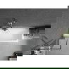 Mexen Next vaňová zástena jednokrídlová 50 x 150 cm, Čierny vzor, Chrómová - 895-050-000-00-70-01