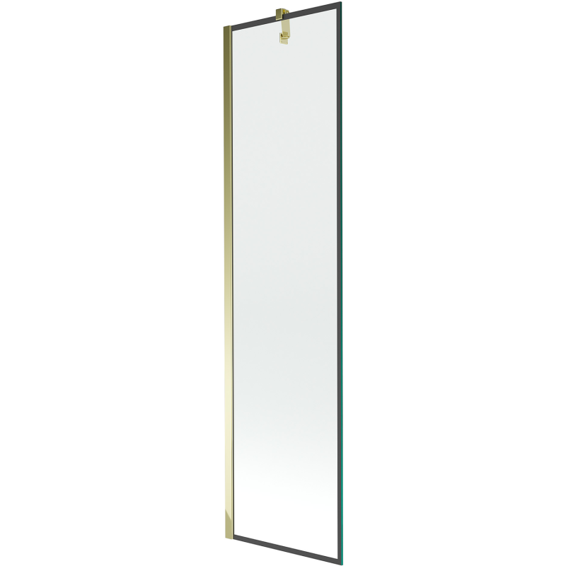 Mexen Next vaňová zástena jednokrídlová 50 x 150 cm, Čierny vzor, Zlatá - 895-050-000-00-70-50