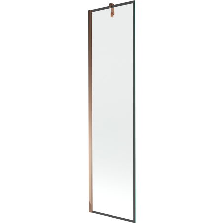Mexen Next vaňová zástena jednokrídlová 50 x 150 cm, Čierny vzor, Zlatoružová - 895-050-000-00-70-60